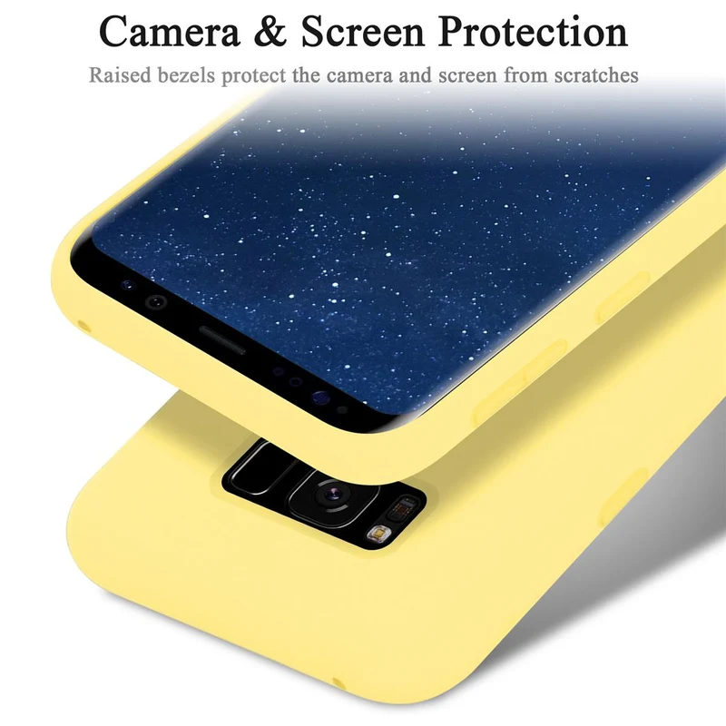 Cadorabo Hülle kompatibel mit Samsung Galaxy S8 Schutzhülle aus flexiblem TPU Silikon