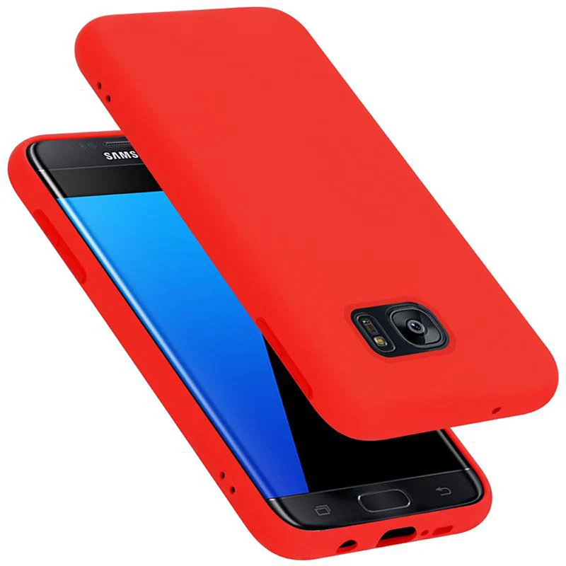 Cadorabo Hülle kompatibel mit Samsung Galaxy S7 EDGE Schutzhülle aus flexiblem TPU Silikon