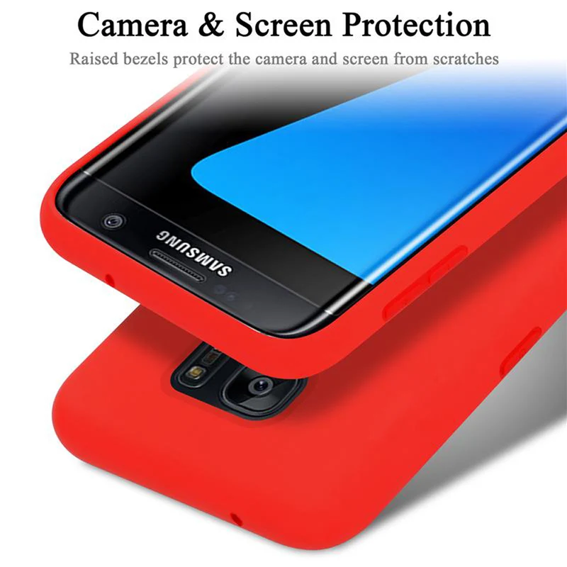 Cadorabo Hülle kompatibel mit Samsung Galaxy S7 EDGE Schutzhülle aus flexiblem TPU Silikon