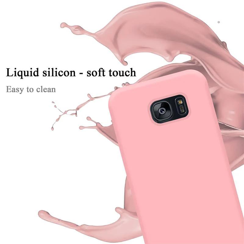 Cadorabo Hülle kompatibel mit Samsung Galaxy S7 EDGE Schutzhülle aus flexiblem TPU Silikon