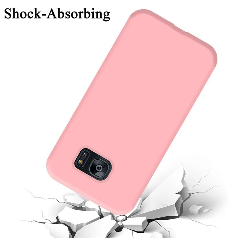 Cadorabo Hülle kompatibel mit Samsung Galaxy S7 EDGE Schutzhülle aus flexiblem TPU Silikon