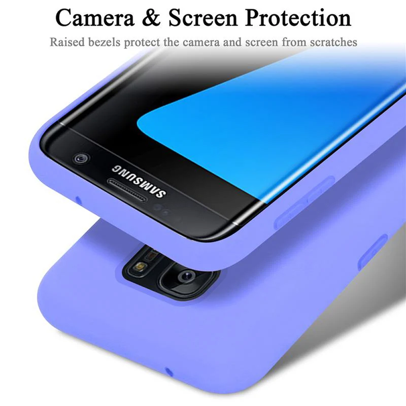 Cadorabo Hülle kompatibel mit Samsung Galaxy S7 EDGE Schutzhülle aus flexiblem TPU Silikon
