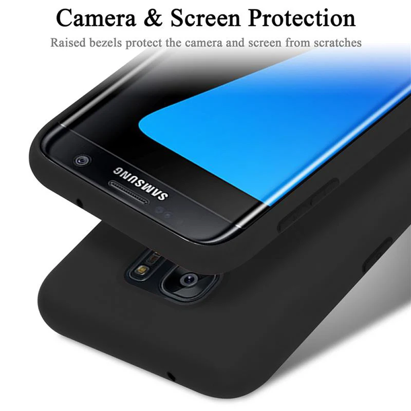 Cadorabo Hülle kompatibel mit Samsung Galaxy S7 EDGE Schutzhülle aus flexiblem TPU Silikon