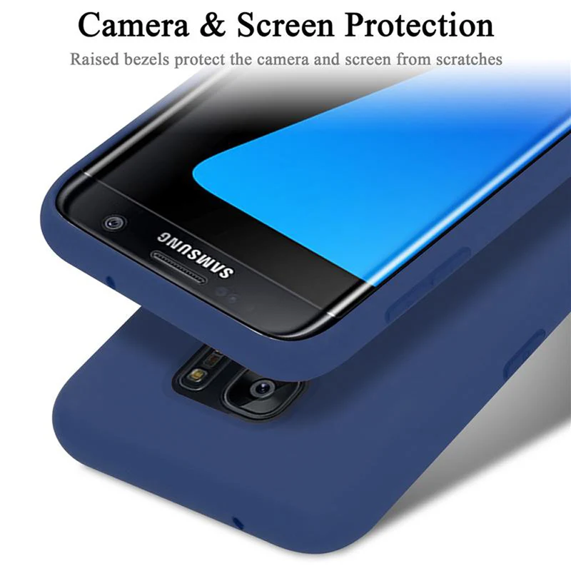 Cadorabo Hülle kompatibel mit Samsung Galaxy S7 EDGE Schutzhülle aus flexiblem TPU Silikon