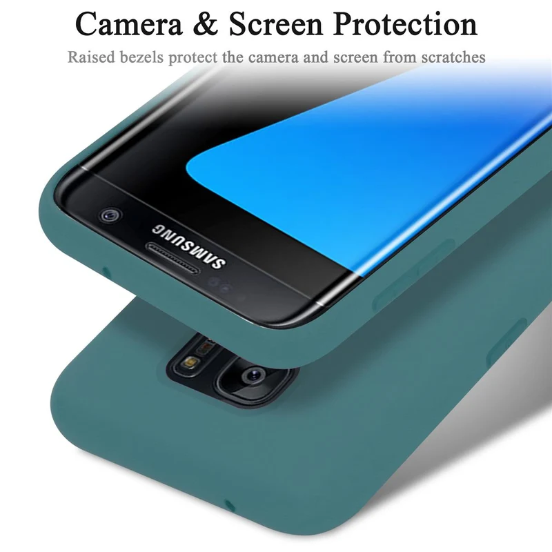 Cadorabo Hülle kompatibel mit Samsung Galaxy S7 EDGE Schutzhülle aus flexiblem TPU Silikon