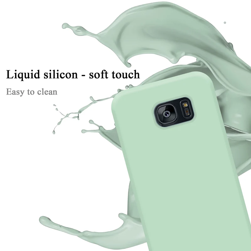 Cadorabo Hülle kompatibel mit Samsung Galaxy S7 EDGE Schutzhülle aus flexiblem TPU Silikon