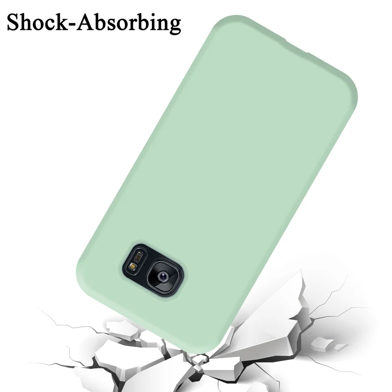 Cadorabo Hülle kompatibel mit Samsung Galaxy S7 EDGE Schutzhülle aus flexiblem TPU Silikon