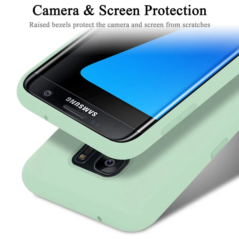 Cadorabo Hülle kompatibel mit Samsung Galaxy S7 EDGE Schutzhülle aus flexiblem TPU Silikon
