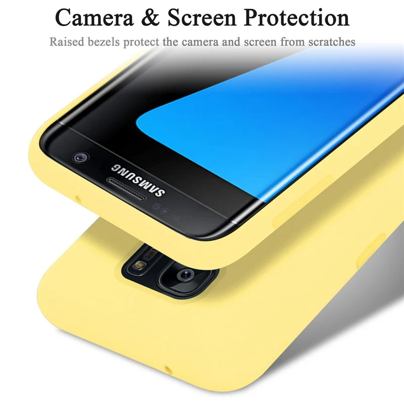 Cadorabo Hülle kompatibel mit Samsung Galaxy S7 EDGE Schutzhülle aus flexiblem TPU Silikon