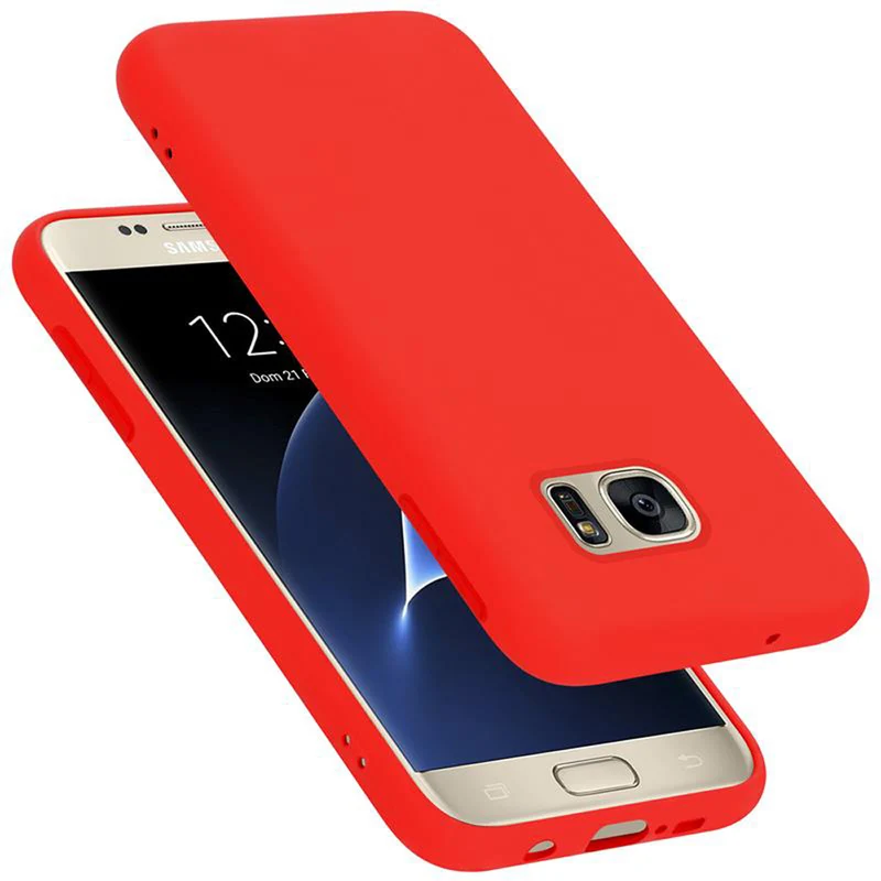 Cadorabo Hülle kompatibel mit Samsung Galaxy S7 Schutzhülle aus flexiblem TPU Silikon