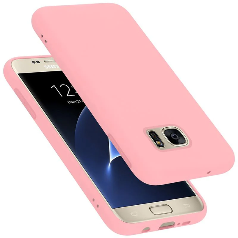 Cadorabo Hülle kompatibel mit Samsung Galaxy S7 Schutzhülle aus flexiblem TPU Silikon