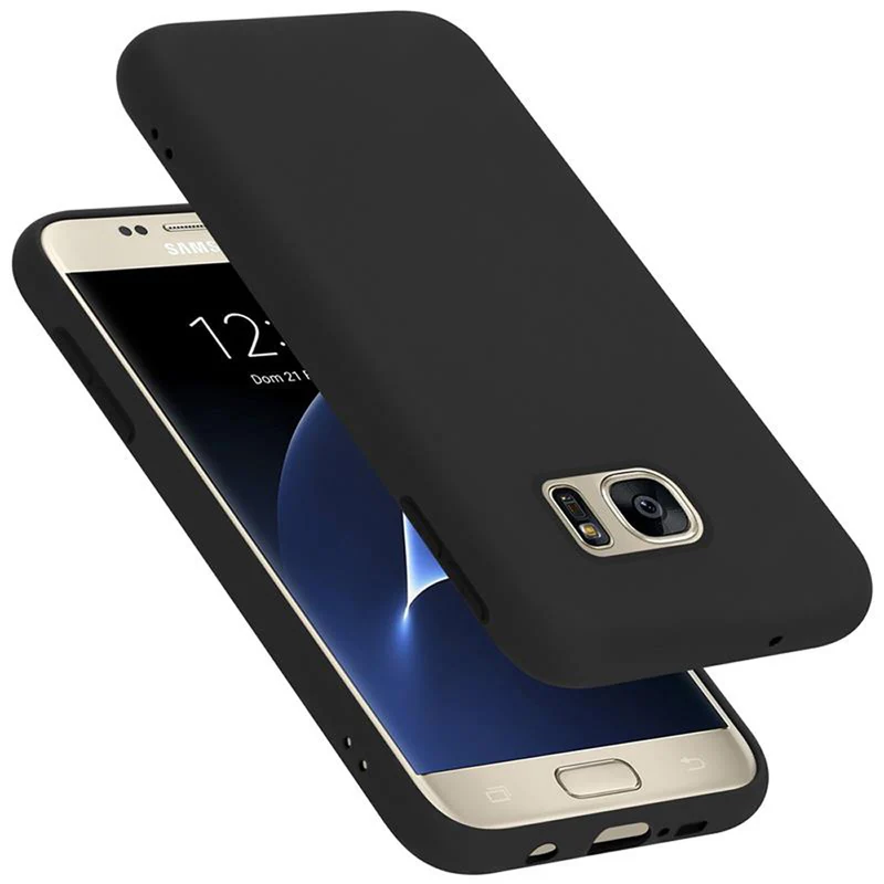 Cadorabo Hülle kompatibel mit Samsung Galaxy S7 Schutzhülle aus flexiblem TPU Silikon