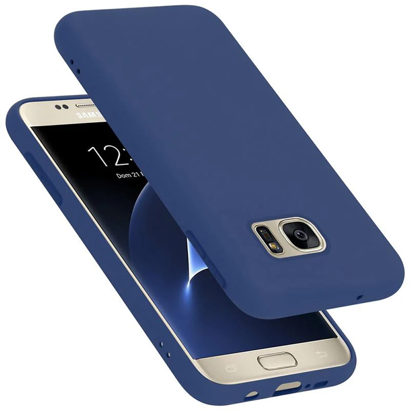 Cadorabo Hülle kompatibel mit Samsung Galaxy S7 Schutzhülle aus flexiblem TPU Silikon