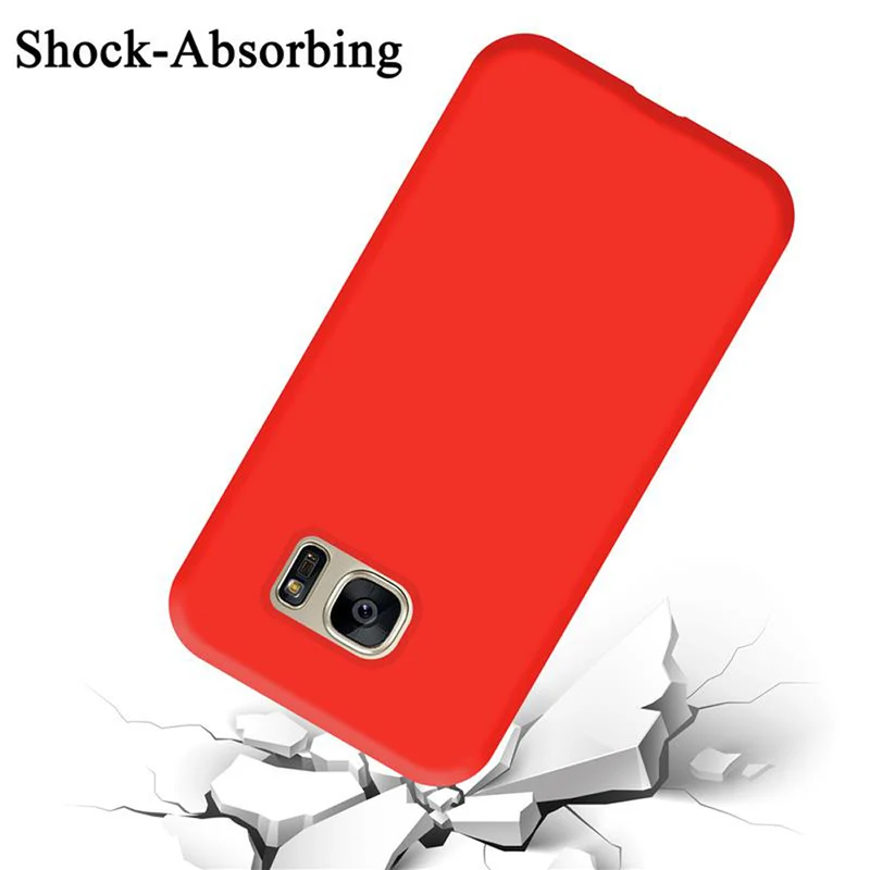 Cadorabo Hülle kompatibel mit Samsung Galaxy S7 Schutzhülle aus flexiblem TPU Silikon