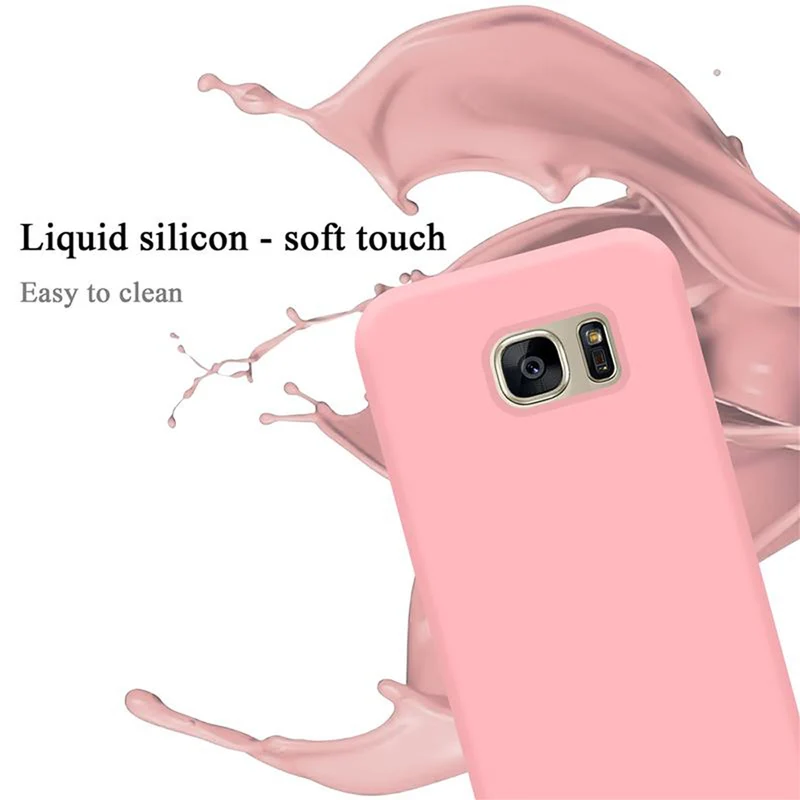 Cadorabo Hülle kompatibel mit Samsung Galaxy S7 Schutzhülle aus flexiblem TPU Silikon