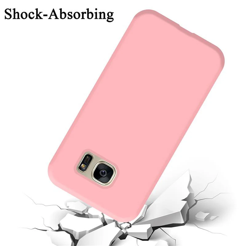 Cadorabo Hülle kompatibel mit Samsung Galaxy S7 Schutzhülle aus flexiblem TPU Silikon