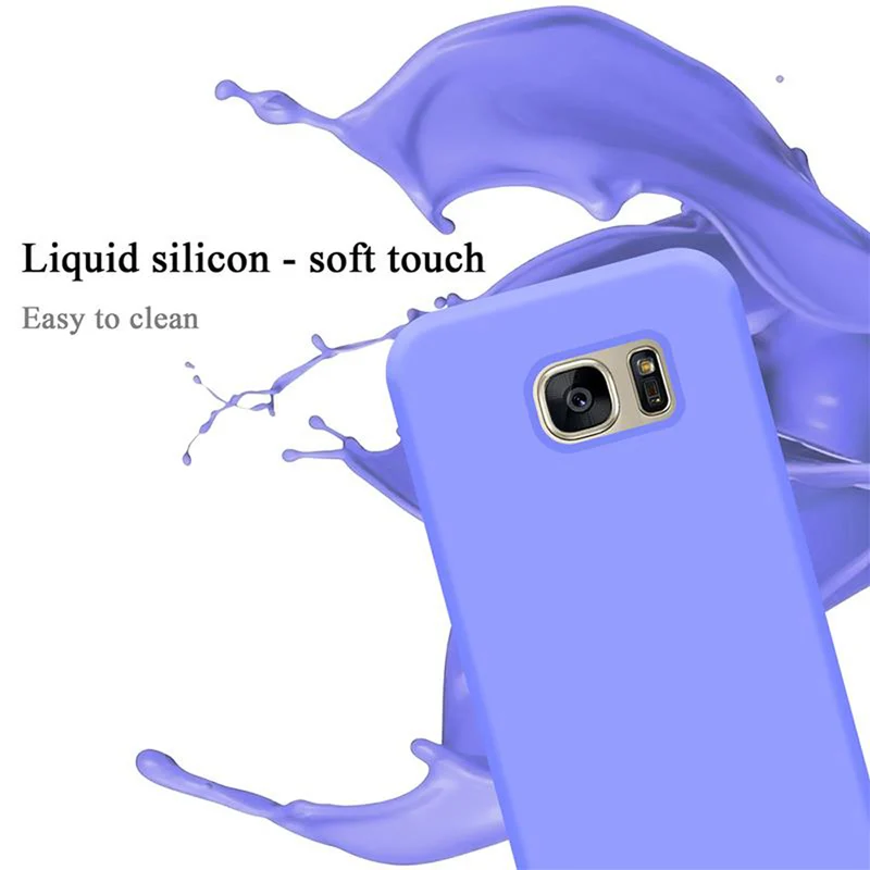 Cadorabo Hülle kompatibel mit Samsung Galaxy S7 Schutzhülle aus flexiblem TPU Silikon