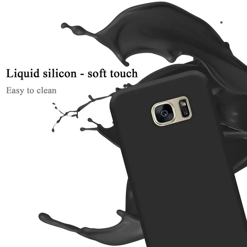 Cadorabo Hülle kompatibel mit Samsung Galaxy S7 Schutzhülle aus flexiblem TPU Silikon