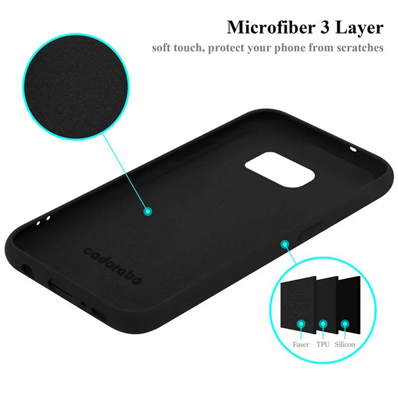Cadorabo Hülle kompatibel mit Samsung Galaxy S7 Schutzhülle aus flexiblem TPU Silikon