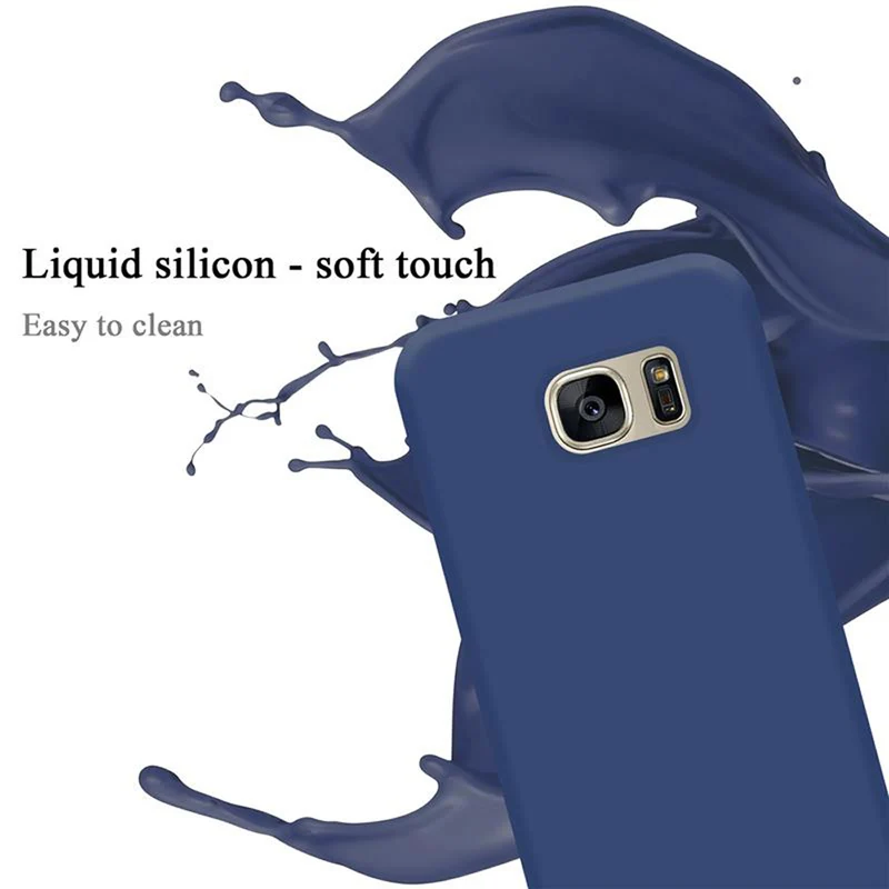 Cadorabo Hülle kompatibel mit Samsung Galaxy S7 Schutzhülle aus flexiblem TPU Silikon