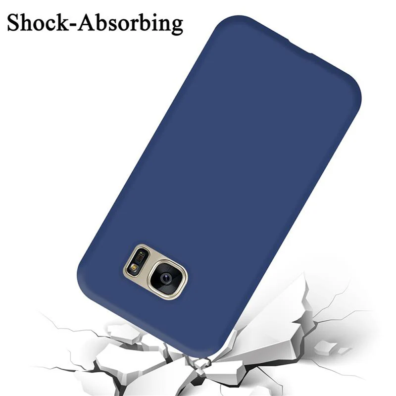 Cadorabo Hülle kompatibel mit Samsung Galaxy S7 Schutzhülle aus flexiblem TPU Silikon