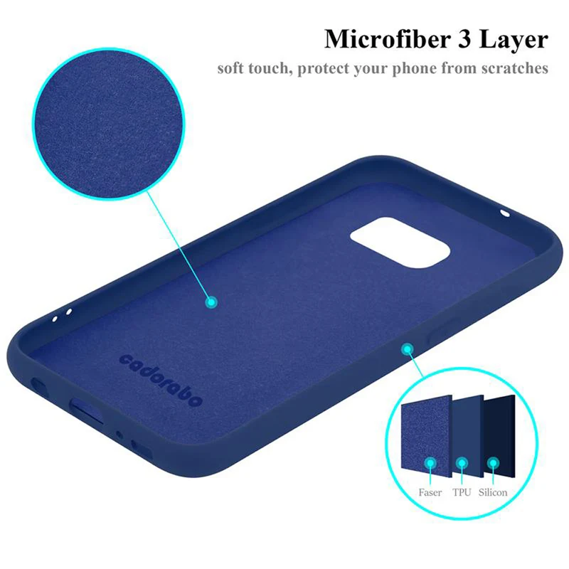 Cadorabo Hülle kompatibel mit Samsung Galaxy S7 Schutzhülle aus flexiblem TPU Silikon