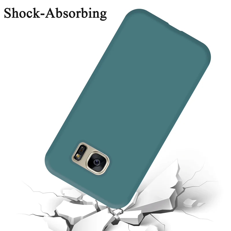 Cadorabo Hülle kompatibel mit Samsung Galaxy S7 Schutzhülle aus flexiblem TPU Silikon