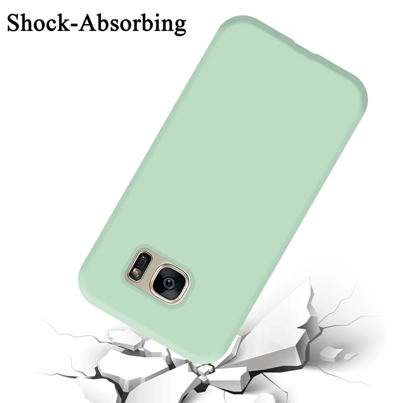 Cadorabo Hülle kompatibel mit Samsung Galaxy S7 Schutzhülle aus flexiblem TPU Silikon