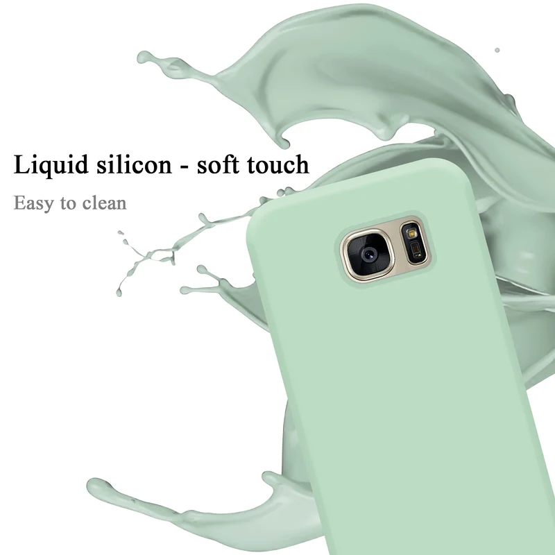 Cadorabo Hülle kompatibel mit Samsung Galaxy S7 Schutzhülle aus flexiblem TPU Silikon