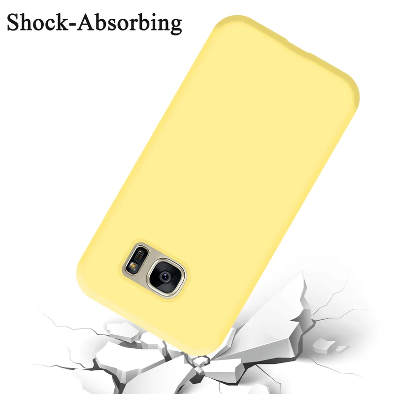 Cadorabo Hülle kompatibel mit Samsung Galaxy S7 Schutzhülle aus flexiblem TPU Silikon