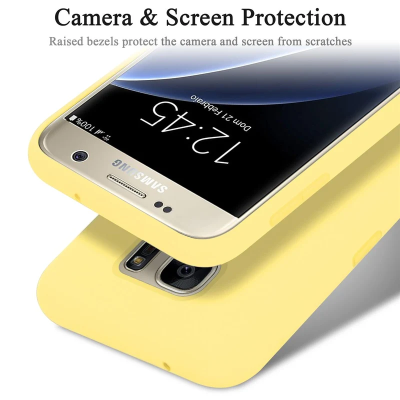 Cadorabo Hülle kompatibel mit Samsung Galaxy S7 Schutzhülle aus flexiblem TPU Silikon