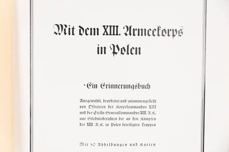 "Mit dem XIII. Armeekorps in Polen" 1940