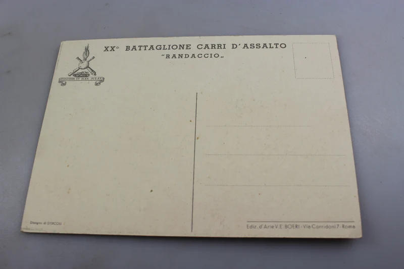 Postkarte des XX. Angriffspanzerbataillons "Randaccio"