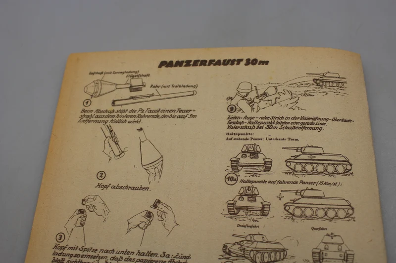 Gebrauchsanweisung Panzerfaust 30 und 60