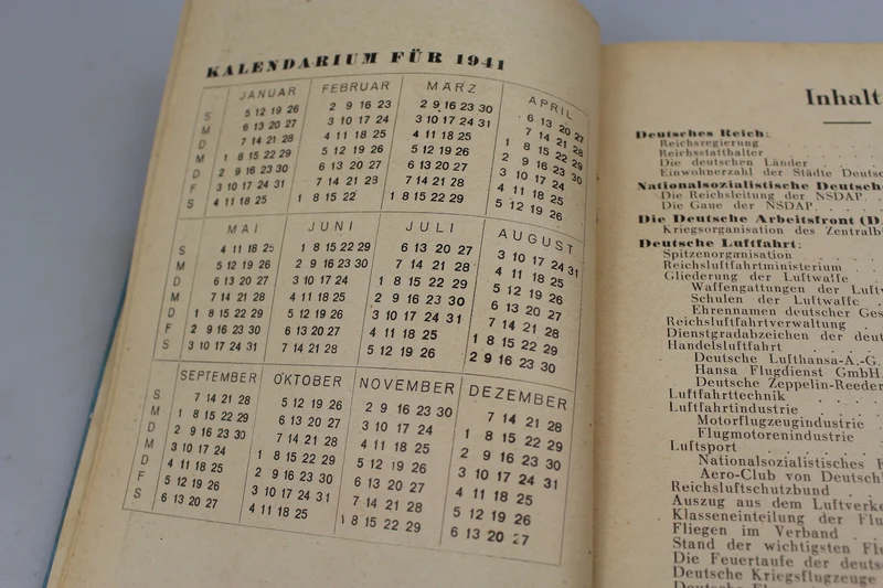 "Luftfarth Taschenkalender 1941"