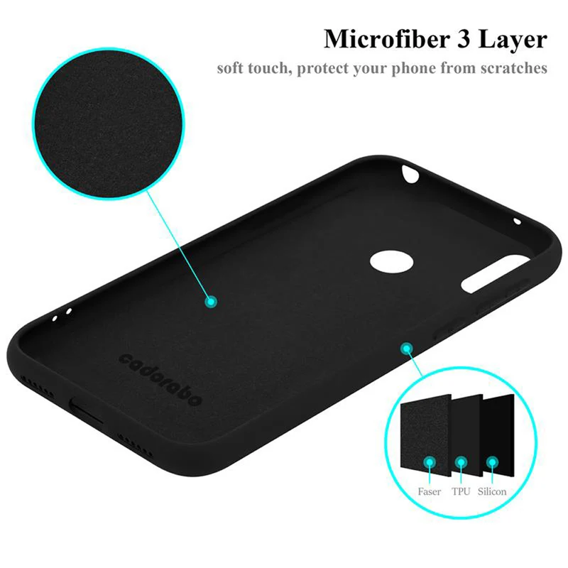 Cadorabo Hülle kompatibel mit Huawei Y7 2019 / Y7 PRIME 2019 Schutzhülle aus flexiblem TPU Silikon
