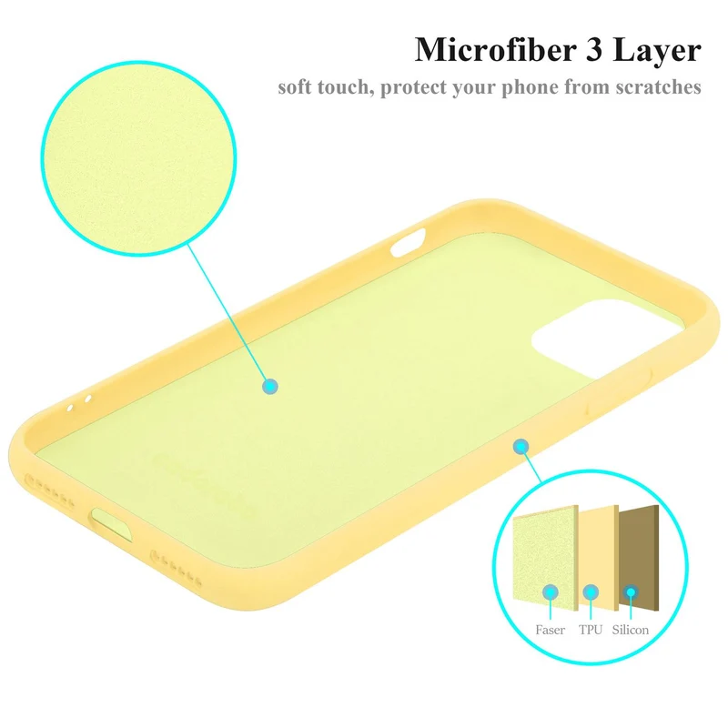 Cadorabo Hülle kompatibel mit Apple iPhone 11 PRO Schutzhülle aus flexiblem TPU Silikon