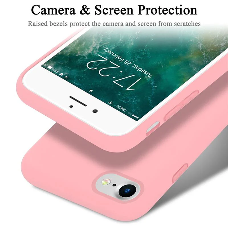 Cadorabo Hülle kompatibel mit Apple iPhone 7 / 7S / 8 / SE 2020 Schutzhülle aus flexiblem TPU Silikon