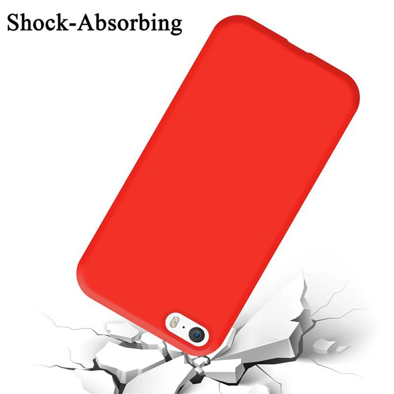 Cadorabo Hülle kompatibel mit Apple iPhone 5 / 5S / SE 2016 Schutzhülle aus flexiblem TPU Silikon
