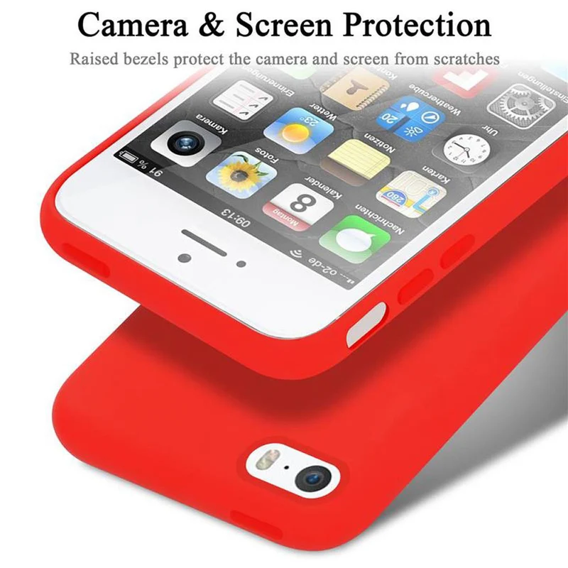 Cadorabo Hülle kompatibel mit Apple iPhone 5 / 5S / SE 2016 Schutzhülle aus flexiblem TPU Silikon