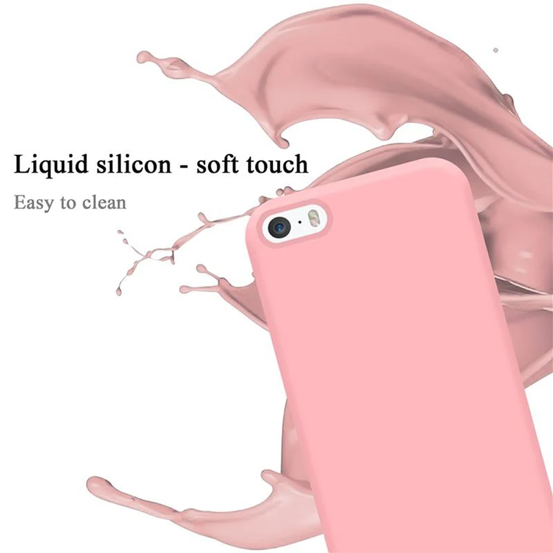 Cadorabo Hülle kompatibel mit Apple iPhone 5 / 5S / SE 2016 Schutzhülle aus flexiblem TPU Silikon