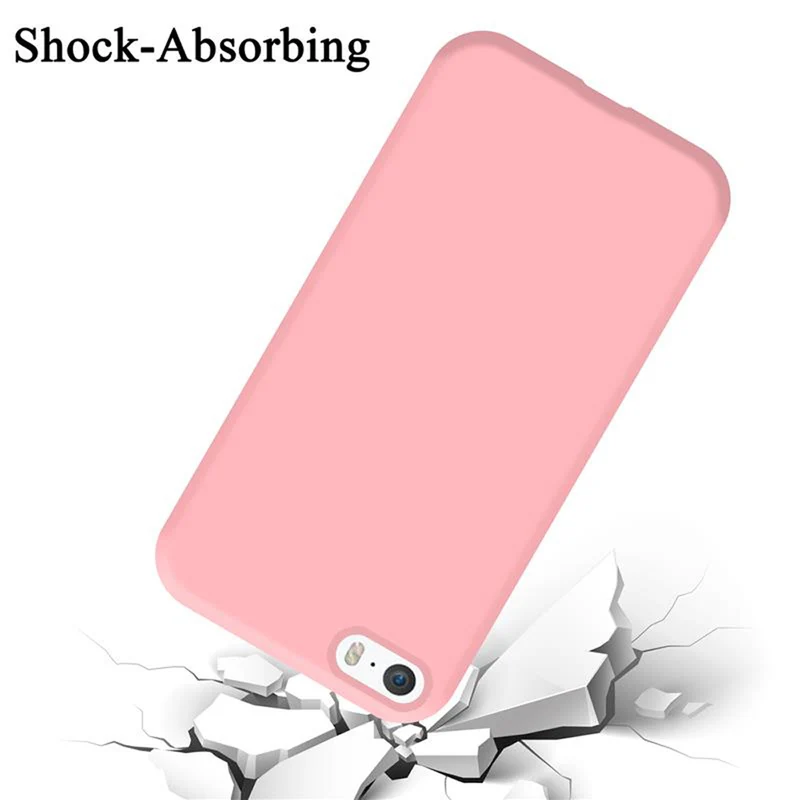 Cadorabo Hülle kompatibel mit Apple iPhone 5 / 5S / SE 2016 Schutzhülle aus flexiblem TPU Silikon