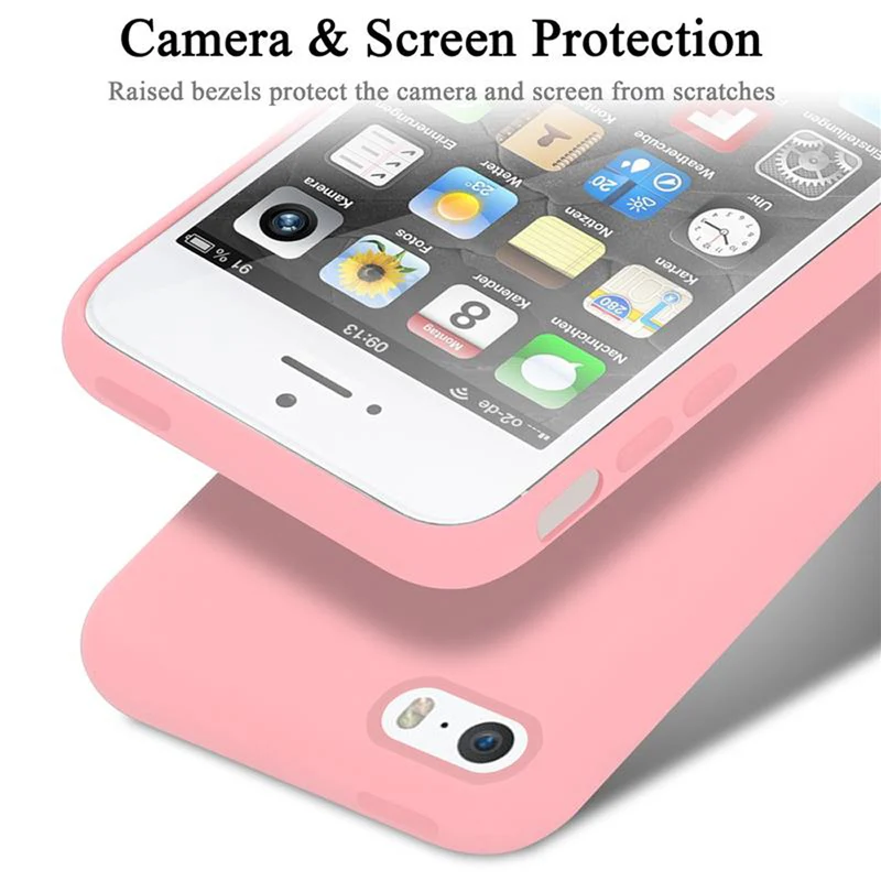 Cadorabo Hülle kompatibel mit Apple iPhone 5 / 5S / SE 2016 Schutzhülle aus flexiblem TPU Silikon