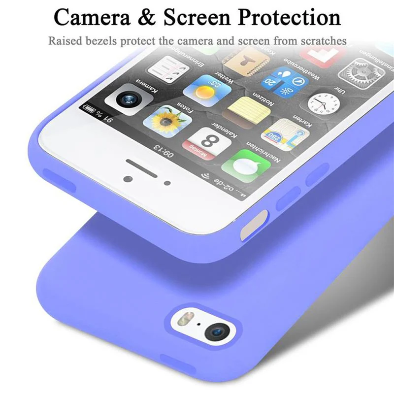 Cadorabo Hülle kompatibel mit Apple iPhone 5 / 5S / SE 2016 Schutzhülle aus flexiblem TPU Silikon