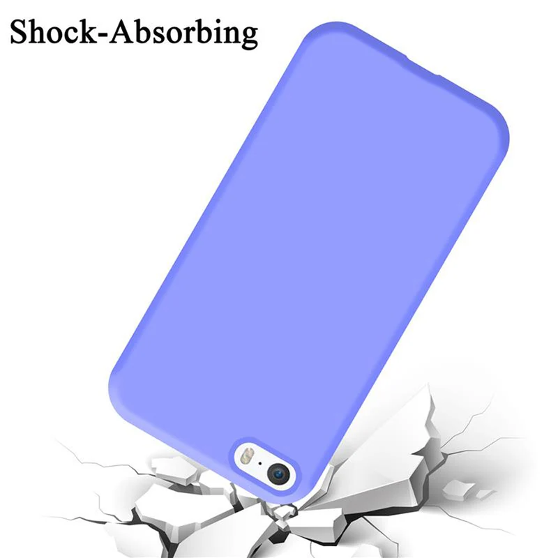 Cadorabo Hülle kompatibel mit Apple iPhone 5 / 5S / SE 2016 Schutzhülle aus flexiblem TPU Silikon