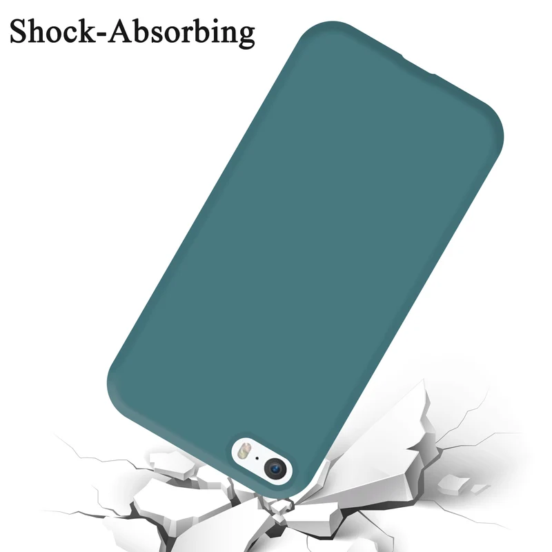 Cadorabo Hülle kompatibel mit Apple iPhone 5 / 5S / SE 2016 Schutzhülle aus flexiblem TPU Silikon