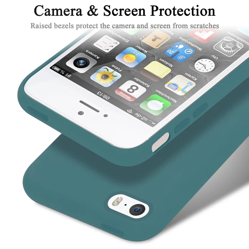 Cadorabo Hülle kompatibel mit Apple iPhone 5 / 5S / SE 2016 Schutzhülle aus flexiblem TPU Silikon