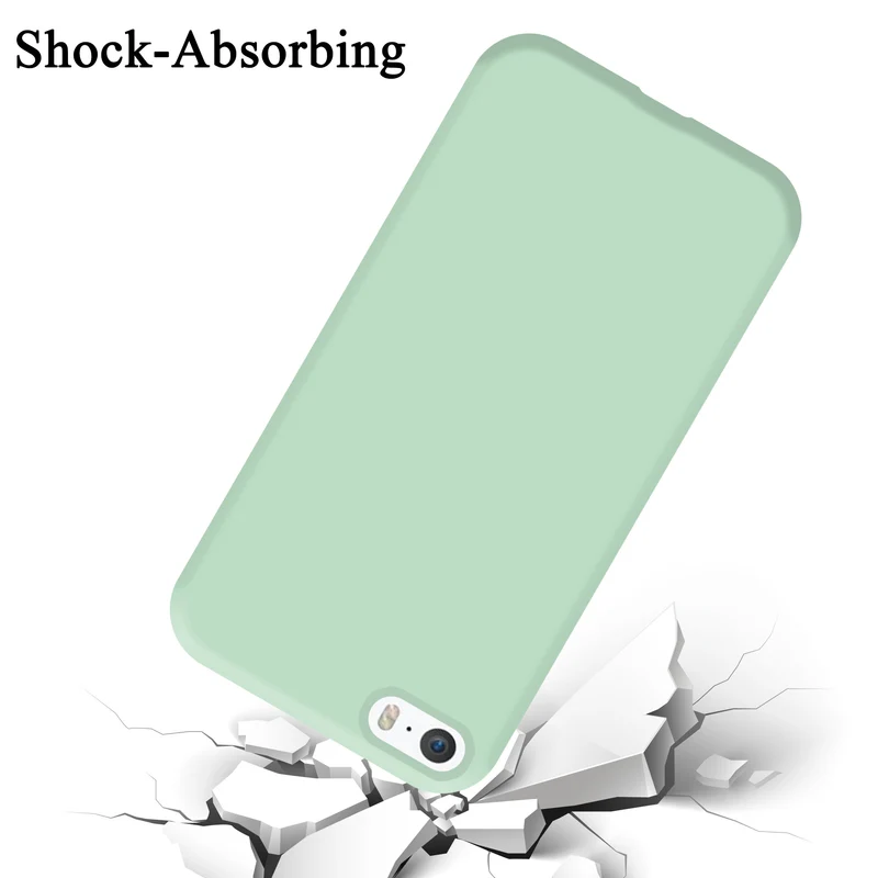 Cadorabo Hülle kompatibel mit Apple iPhone 5 / 5S / SE 2016 Schutzhülle aus flexiblem TPU Silikon