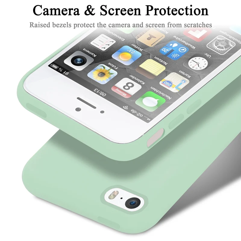 Cadorabo Hülle kompatibel mit Apple iPhone 5 / 5S / SE 2016 Schutzhülle aus flexiblem TPU Silikon