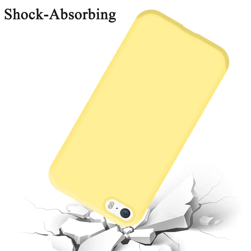 Cadorabo Hülle kompatibel mit Apple iPhone 5 / 5S / SE 2016 Schutzhülle aus flexiblem TPU Silikon